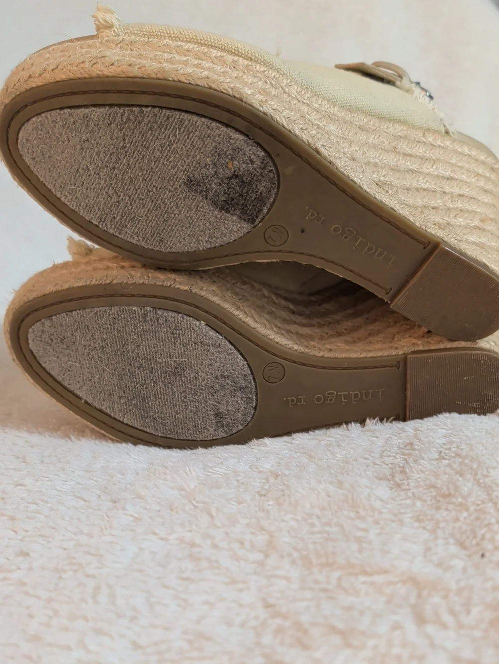 Women's Indigo Rd. Harris Canvas Espadrille Platform Wedge Sandals - Size 7.5